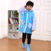 Bande de pluie transparente pour enfants en PVC de coupe imprimée dessin animé pour garçons et filles - Bleu Cristal M
