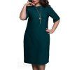 Mode Femmes Loose Robes Grandes Tailles NOUVEAU 2018 Vêtements grande taille pour femmes - Vert XL