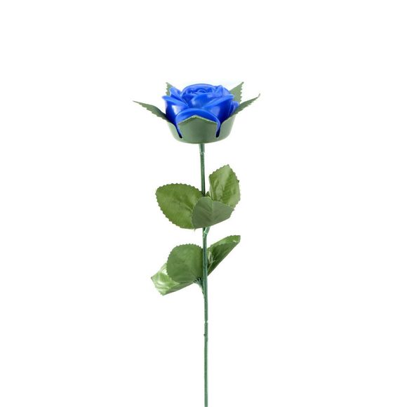 Cadeau de décoration de noël décoration de fleurs de rose lumineux rougeoyant à LED - Bleu 