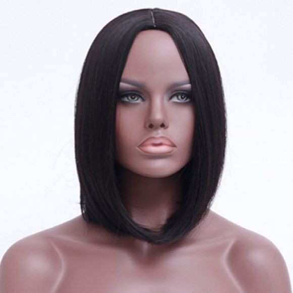 Perruques Droites Noir Moyen Naturel Moyen Cheveux Longs Pour Les Femmes - Noir Naturel 