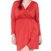 KISSMILK Robe cache-coeur asymétrique rouge pour femmes - Rouge XL