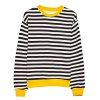 HAODUOYI Women's Casual Simple Black and White Striped Wild T-Shirt Multicolor - multicolor A L