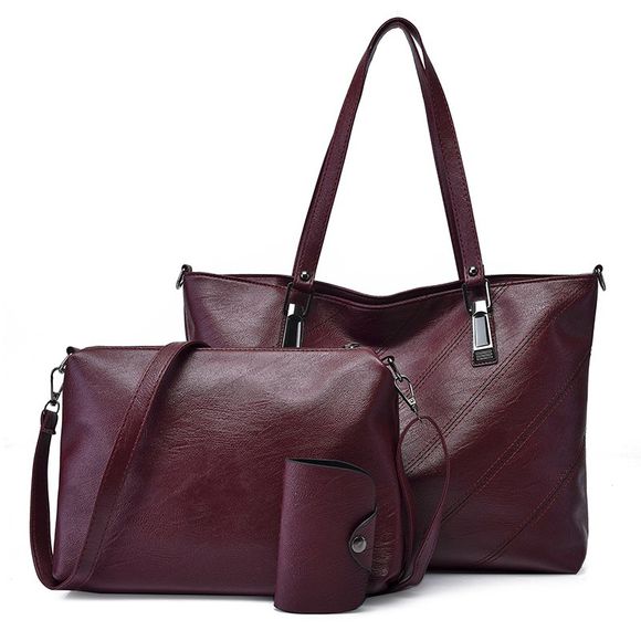 Sac à bandoulière en cuir souple de marque de luxe pour femmes TopHandle Bags - Rouge 