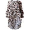 Nouvelle robe irrégulière à manches longues et imprimé léopard - Léopard L