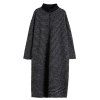 Robe longue et décontractée à col simple et confortable - Cendre gris ONE SIZE