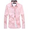 Chemise à manches longues pour hommes de la mode et des affaires - Rose 3XL
