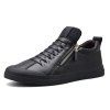 Chaussures en cuir Casual Casual Hommes Noir Série Simple - Noir EU 43