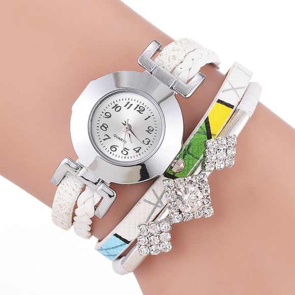 XR2739 Montre de bracelet décontractée pour femme - Blanc 
