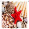Tissu d'impression numérique Shell Starfish rouge imperméable et résistant à la moisissure - multicolor W59 X L71 INCH