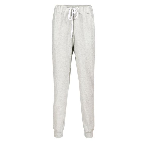 KISSMILK Pantalon de harem gris grande taille à la mode pour femmes - Gris Clair XL