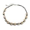 Personnalité Simple Fashion European et American Shell Conch Black Line Collier - Blanc de Crème 