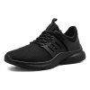 Chaussures de jogging pour hommes occasionnels légers respirant de sport occasionnel de maille de loisirs - Noir EU 41