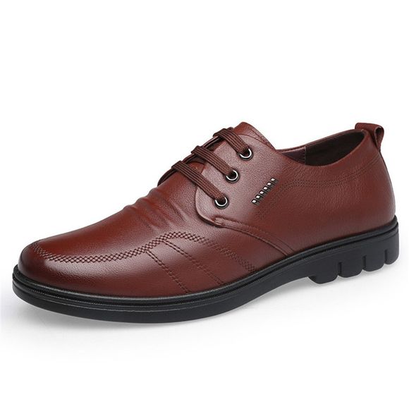 Chaussures de travail en cuir pour hommes Chaussures à enfiler Chaussures de loisirs confortables 38-44 - Brun EU 41