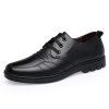 Chaussures de travail en cuir pour hommes Chaussures à enfiler Chaussures de loisirs confortables 38-44 - Noir EU 42