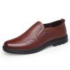 Chaussures en cuir pour hommes d'affaires portant des chaussures en cuir respirant - Brun EU 44