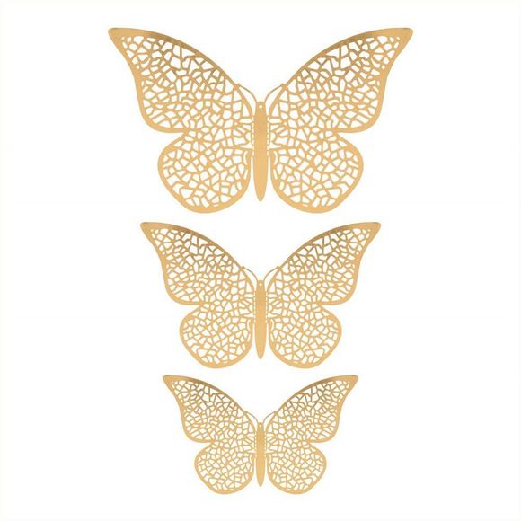 Sticker mural style B or papillon - Or 3PCS