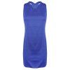 HAODUOYI Robe extensible sans manches pour femme Bleu - Bleu XL