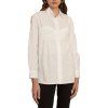 HAODUOYI Women's Simple Personality Lapel Pleated Shirt White - WHITE M