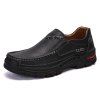 Chaussures de randonnée en plein air confortables pour hommes, confortables et résistants à l'usure en cuir - Noir EU 42