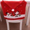 Jeux de chaises de Noël en tissu non tissé avec neige ancienne - Rouge 