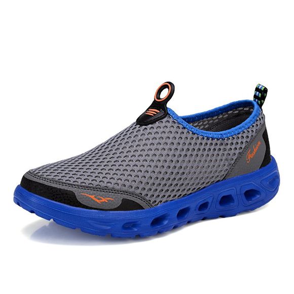 Chaussures de jogging sport décontractées respirantes pour hommes, grande taille, légères et respirantes - Gris Foncé EU 44