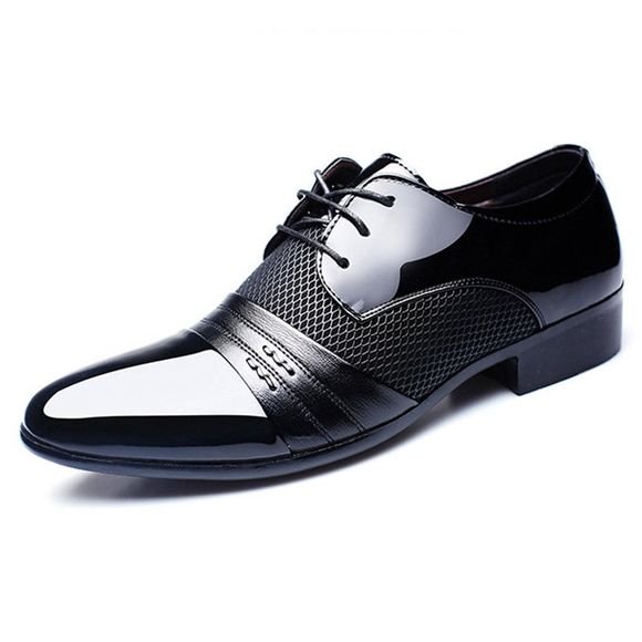 Nouveaux modèles de chaussures pour hommes avec taille supplémentaire - Noir EU 43