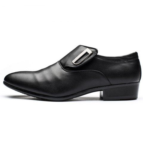 [17% OFF] 2019 Business Casual Leather Men's Shoes In BLACK | DressLily