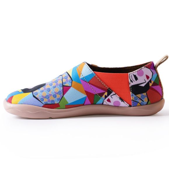 UIN Chaussures Femme Rainbow Girl - Chaussures de Voyage Décontractées en Toile Peinte - multicolor A EU 36