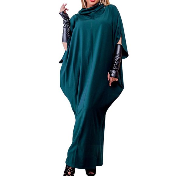 2018 grande robe à la mode pour femmes robe grande taille 5XL 6XL lâche été - Vert Foncé 2XL