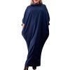 Big Robe Femme Robe Grand Taille 5XL 6XL Lâche Summer - Bleu profond L
