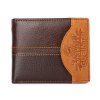 Men'S Leather Fashion Wallet Portefeuille Zero - Brun 
