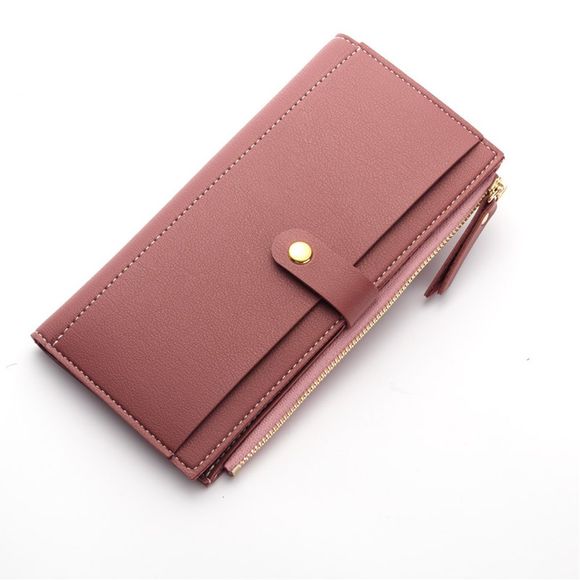 New Ladies Long Wallet Tri-Fold Wallet Multi-Card Zipper Clutch Sac bourse - 006 ONE SIZE