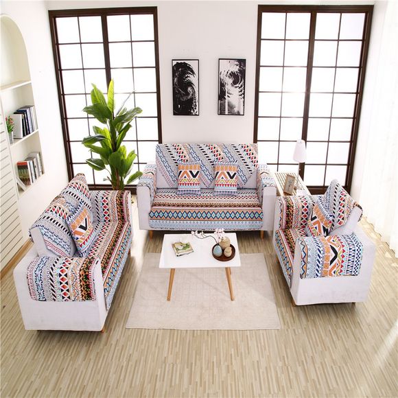 Coussin moderne de sofa de coton de coussin de sofa de couleur de jardin de quatre saisons - multicolor A 180 X 90CM