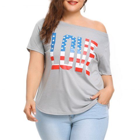 [41% OFF] 2019 Printing One Word Collar Short Sleeve T Shirt In LIGHT