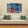 Autocollant Mural de Fenêtre Blanche de Noël Créatif 3D - multicolor D 