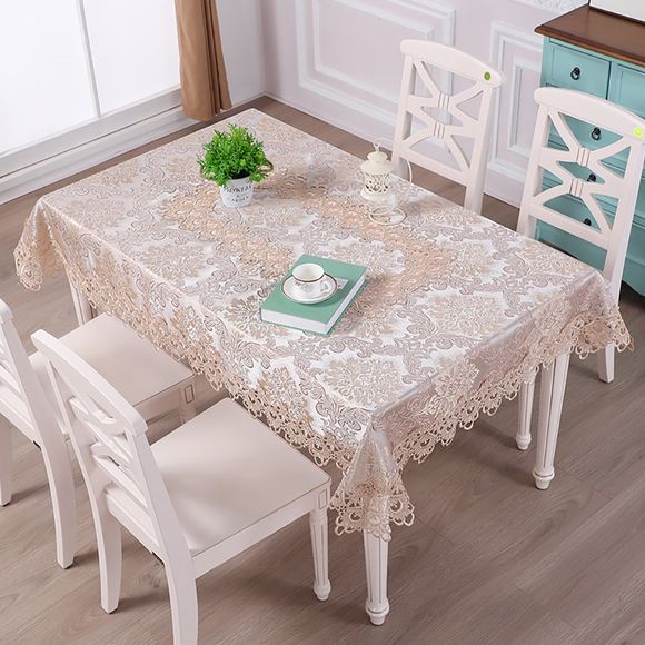 Tissu rectangulaire de table de broderie de tissu de dentelle de décoration de table de maison - multicolor 130*180*0.5CM
