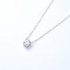 Pendentif de mode féminin en argent sterling S925 avec collier de diamants - Argent 1PC