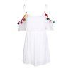 HAODUOYI Robe sexy à bretelles à la taille pour femmes, blanc - Blanc 2XL