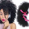 Longjia Cheveux Humains Afro Crépus Bouclés Vierge Cheveux Couleur Naturelle 1Bundle - Noir Naturel 一件套12英寸