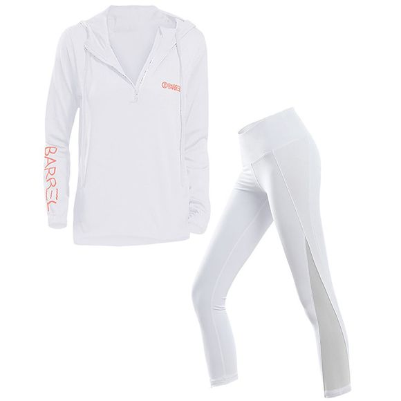 Ensemble de vêtements de sport pour femmes, 2 pièces - Blanc XL