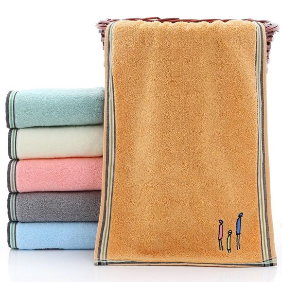 Serviettes en coton Lavage confortable du visage, trois serviettes - Brun 