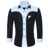 La mode masculine chemise manches longues tops mode jeunesse hit couleur - Noir XL