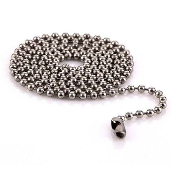 Collier en acier inoxydable de perles Simple Fashion pour femmes - Argent 