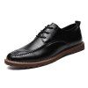 Cuir hommes affaires chaussures de mariage robe à lacets chaussures hommes - Noir EU 42