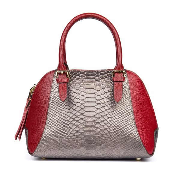 Nouveau Boa Pattern Leather Handbag Sacs à main européens et américains de la mode - multicolor 