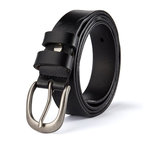 Nouvelle ceinture de mode décontractée de haute qualité ceinture de vachette femmes minimaliste - Noir 125CM