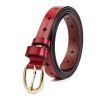 Nouveau style cuir ceinture creuse ceinture confortable dames confortable - Rouge 125CM