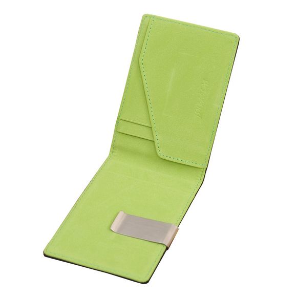 Men'S Fashion Slim Wallet Portefeuille avec pince à billets - Vert Jade 