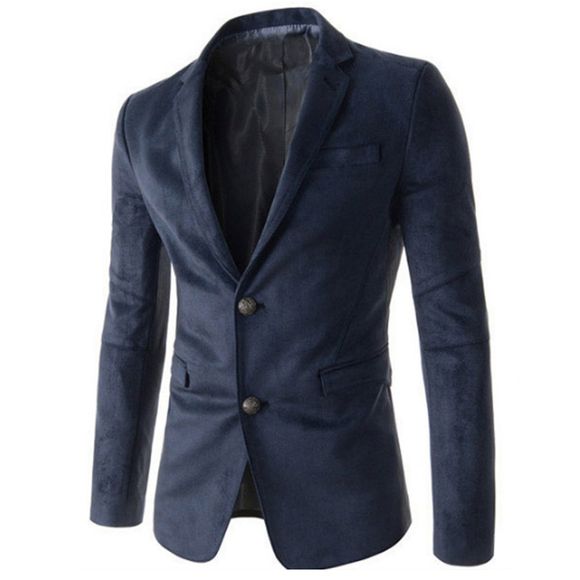 New Man Fashion Micro Tissu Casual Blazer Manteau - Cadetblue 2XL