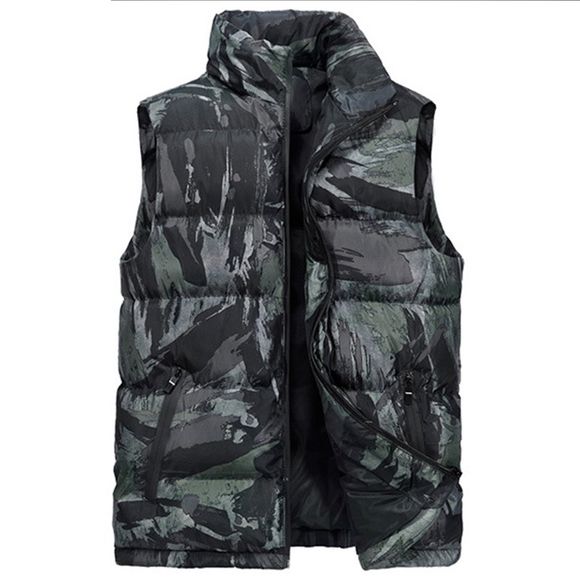 Parka à manches courtes en coton et camouflage New Man Fashion - Camouflage Numérique des Bois XL